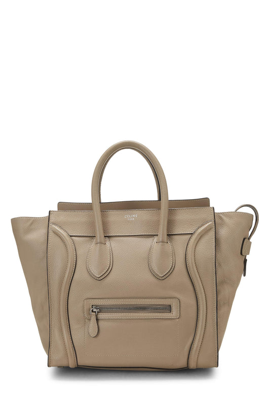 Céline, Mini valise en cuir de veau gris d'occasion, gris