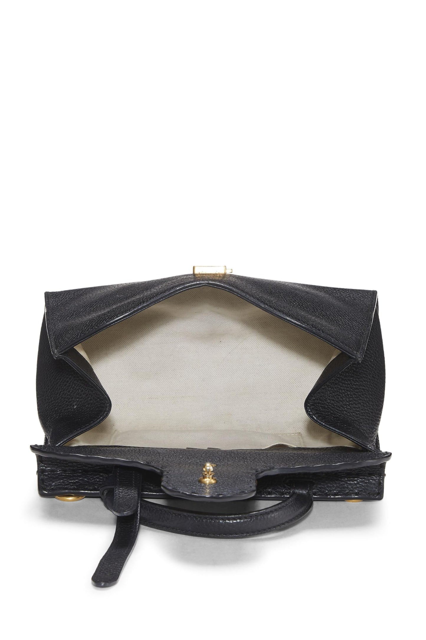 Gucci, Mini sac à main en cuir noir GG Marmont d'occasion, noir