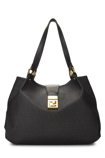 Fendi, Cabas Chiusura Zucchino noir pré-aimé, Noir