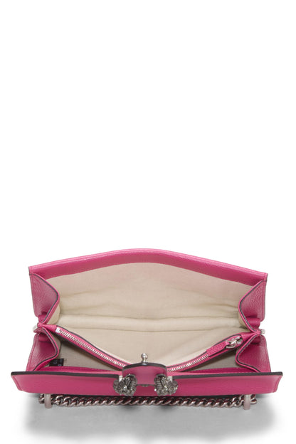 Gucci, sac à bandoulière Dionysus en cuir rose d'occasion, petit modèle, rose