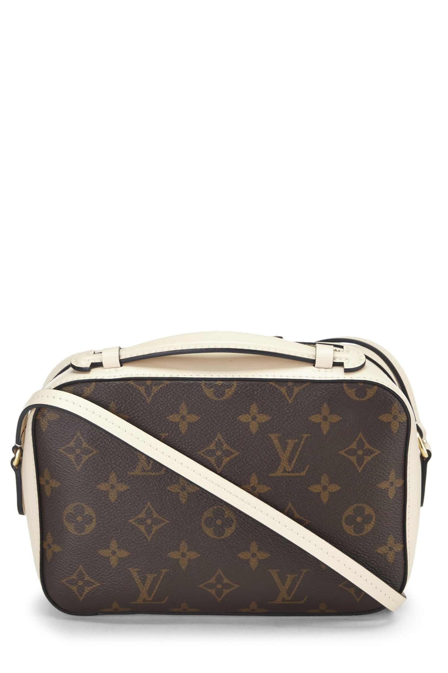 Louis Vuitton, Pre-Loved White Monogram Canvas Saintonge, White