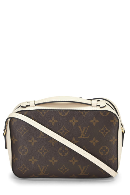 Louis Vuitton, Saintonge de lona con monograma blanco Pre-Loved, Blanco