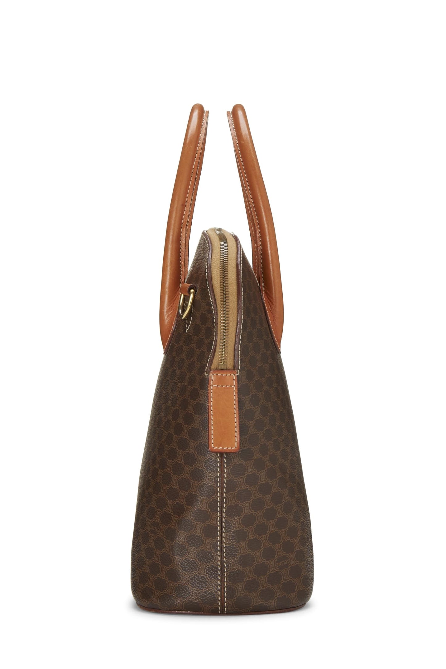 Céline, Pre-Loved Brown Macadam Coated Canvas Handbag, Brown