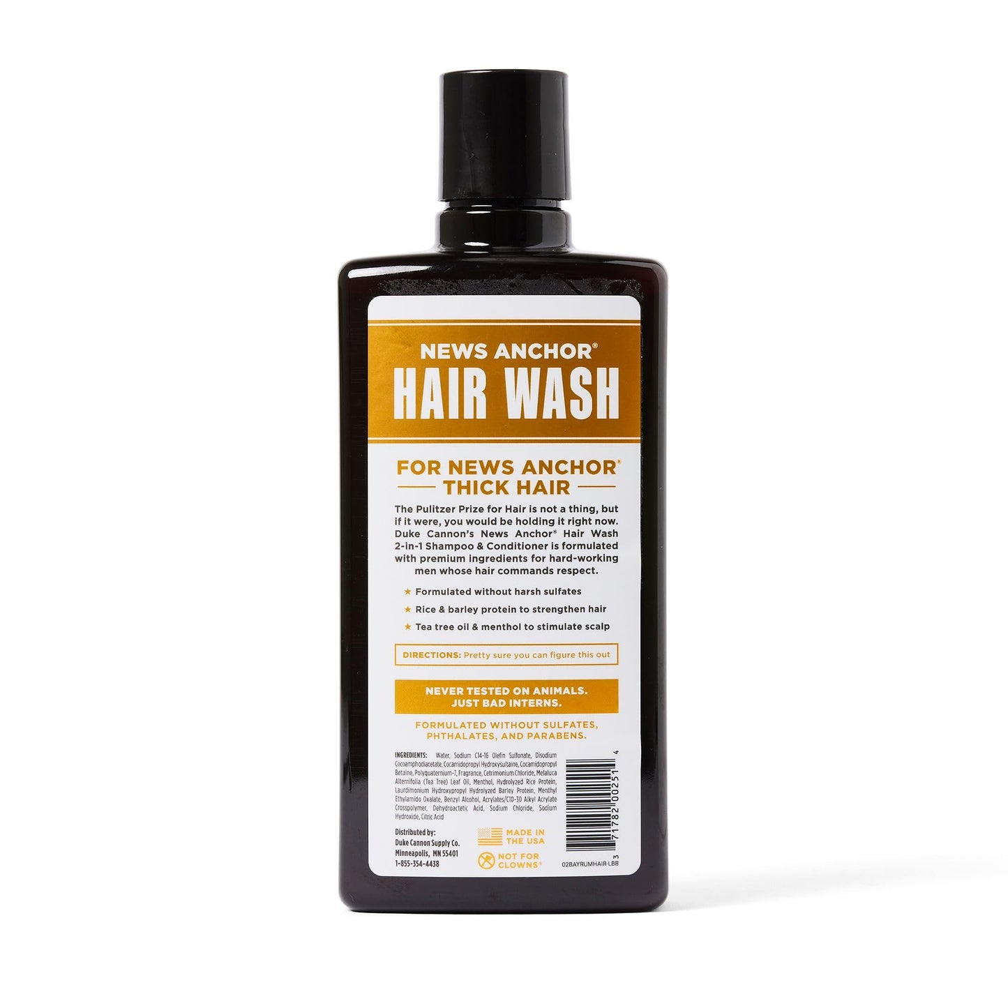 Shampooing et revitalisant 2 en 1 Duke Cannon NEWS ANCHOR® - 14 oz Bay Rum