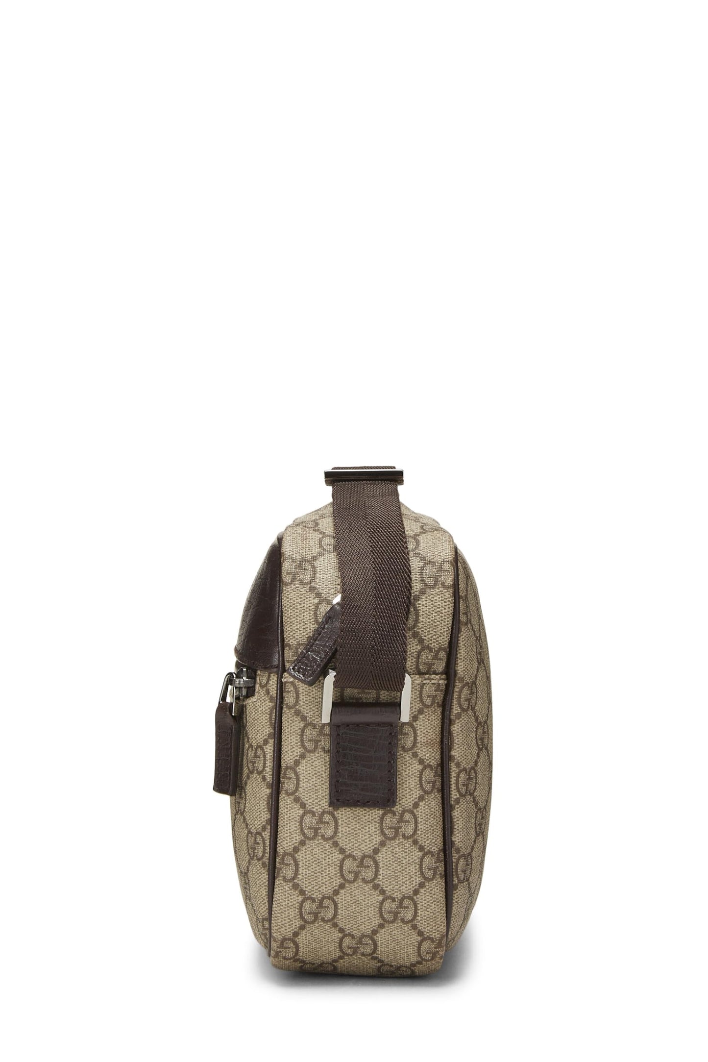 Gucci, sac photo en toile GG Supreme d'origine d'occasion, marron