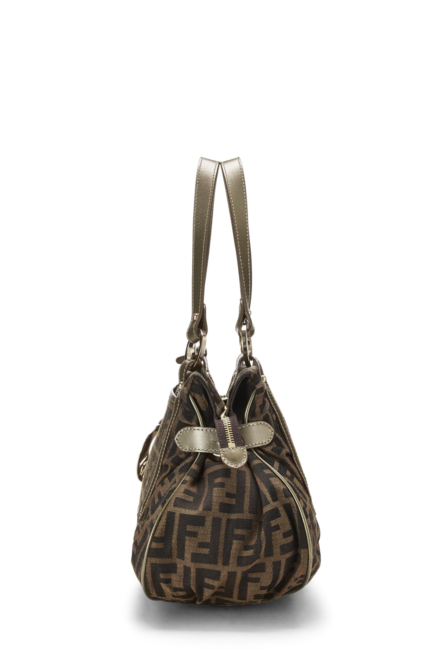 Fendi, sac à dos Zucca Canvas Chef Medium marron d'occasion, argent