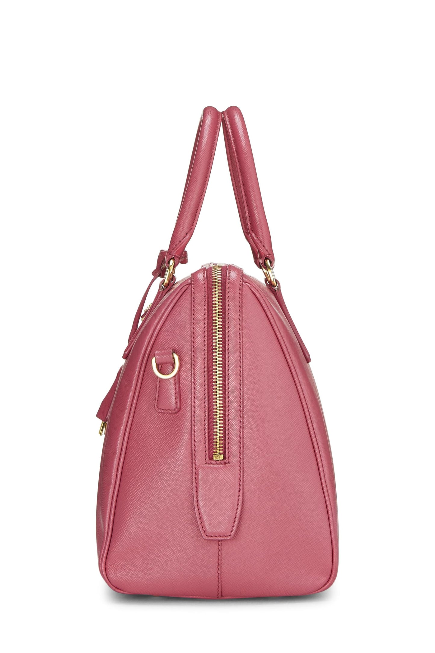 Prada, Pre-Loved Pink Saffiano Boston, Pink