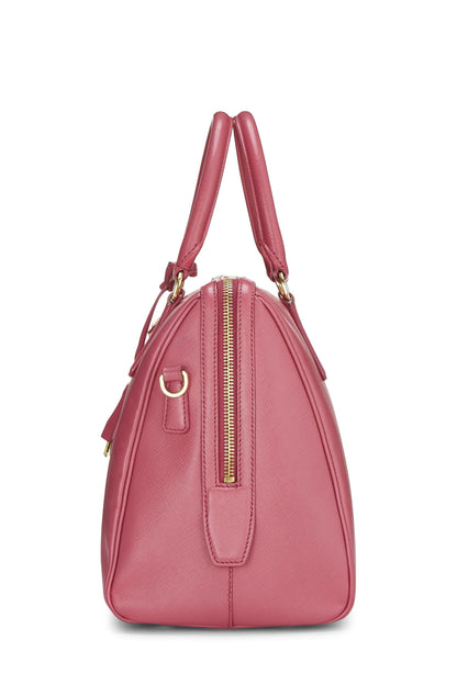 Prada, Pre-Loved Pink Saffiano Boston, Rosa