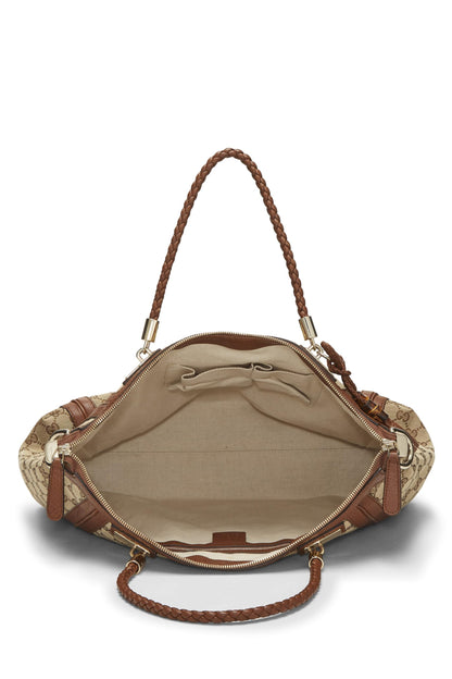 Gucci, Pre-Loved Original GG Canvas Bella Tote, Brown