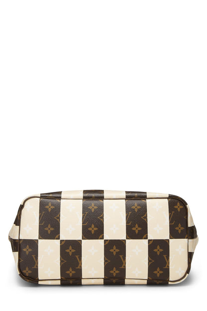 Louis Vuitton, toile Monogram d'occasion Rayures crème Neverfull MM, crème