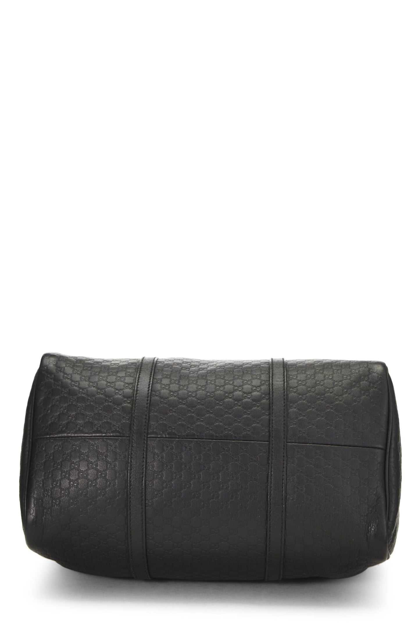 Gucci, sac Boston en cuir Microguccissima noir d'occasion, noir