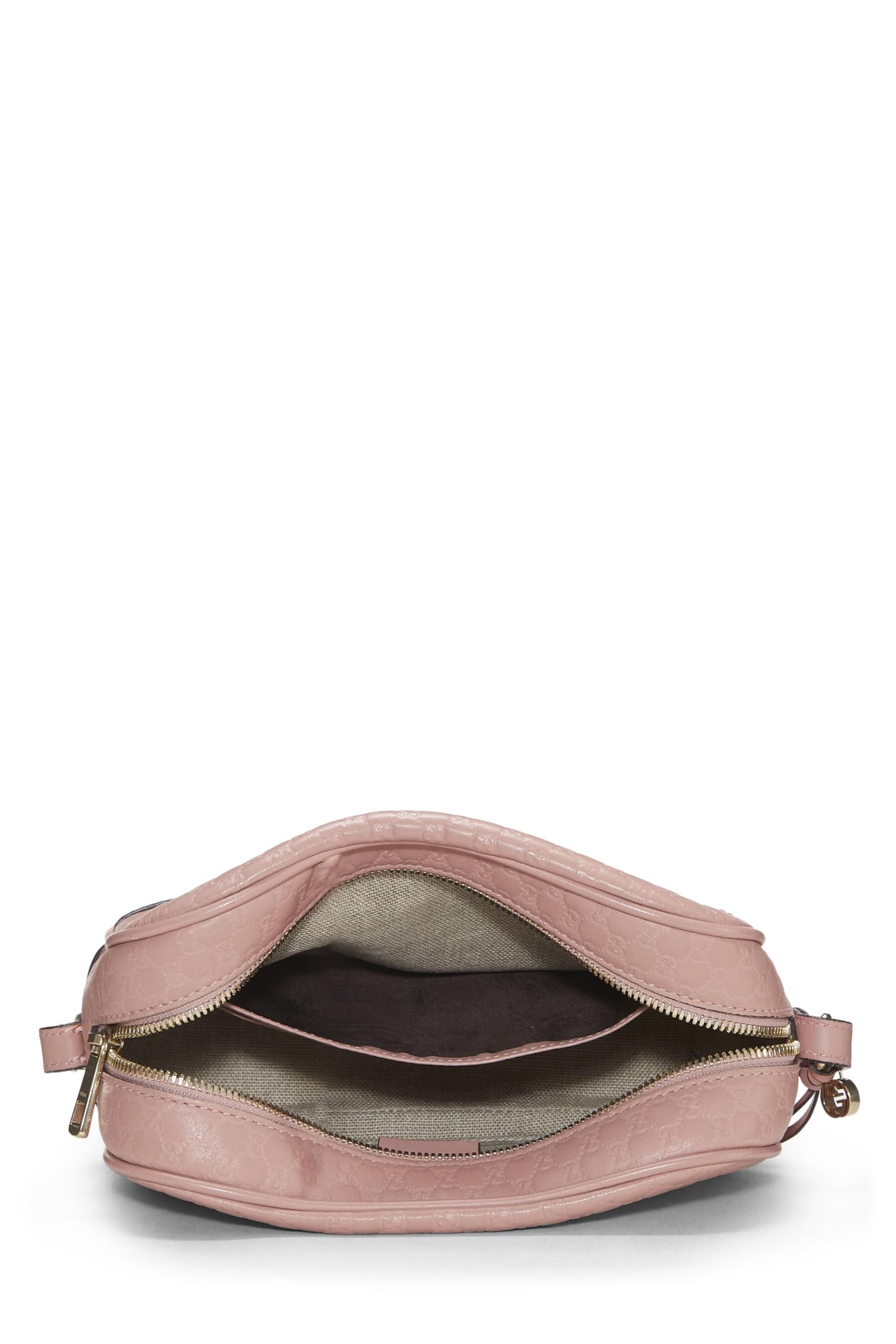 Gucci, sac à bandoulière Bree en cuir Microguccissima rose d'occasion, rose