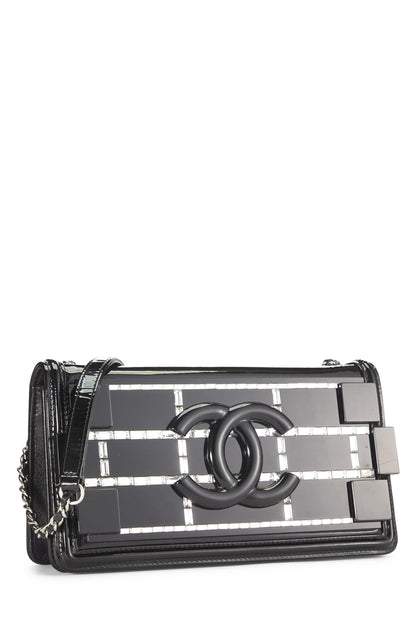 Chanel, Pre-Loved Black Patent Leather Boy Brick Flap, Black