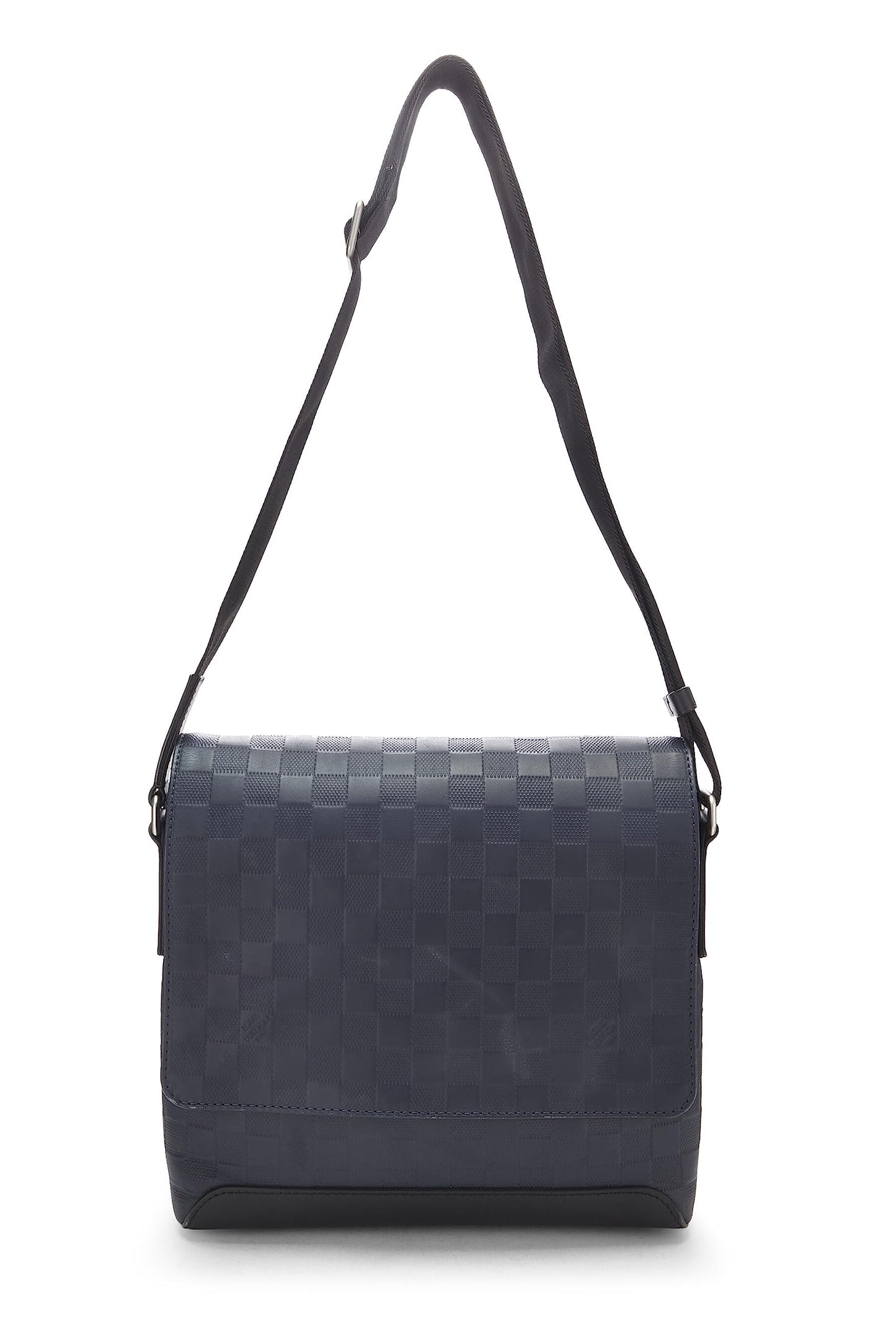 Louis Vuitton, Pre-Loved Navy Damier Infini District Messenger PM, Azul marino