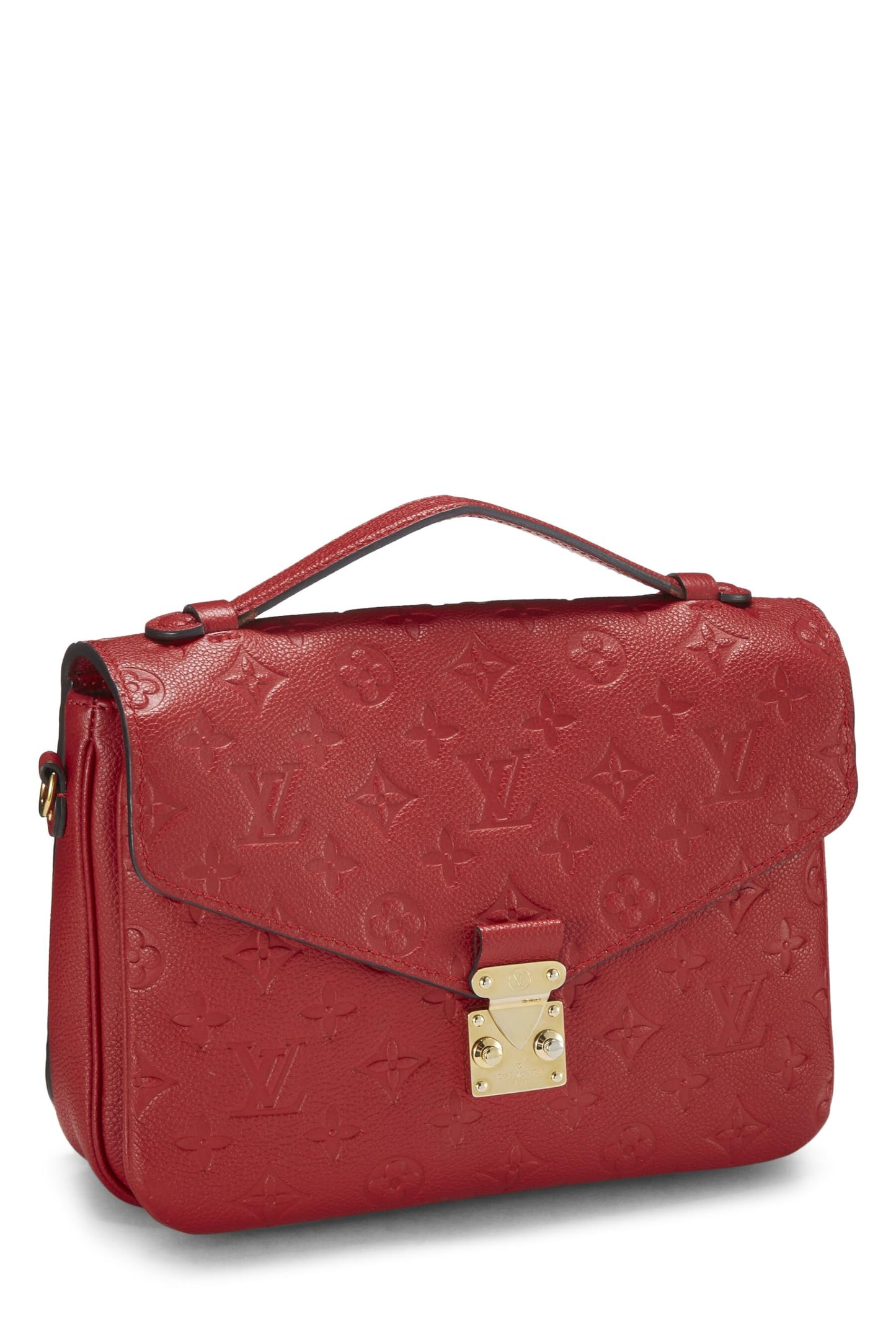 Louis Vuitton, Pre-Loved Cherry Monogram Empreinte Pochette Metis, Rojo