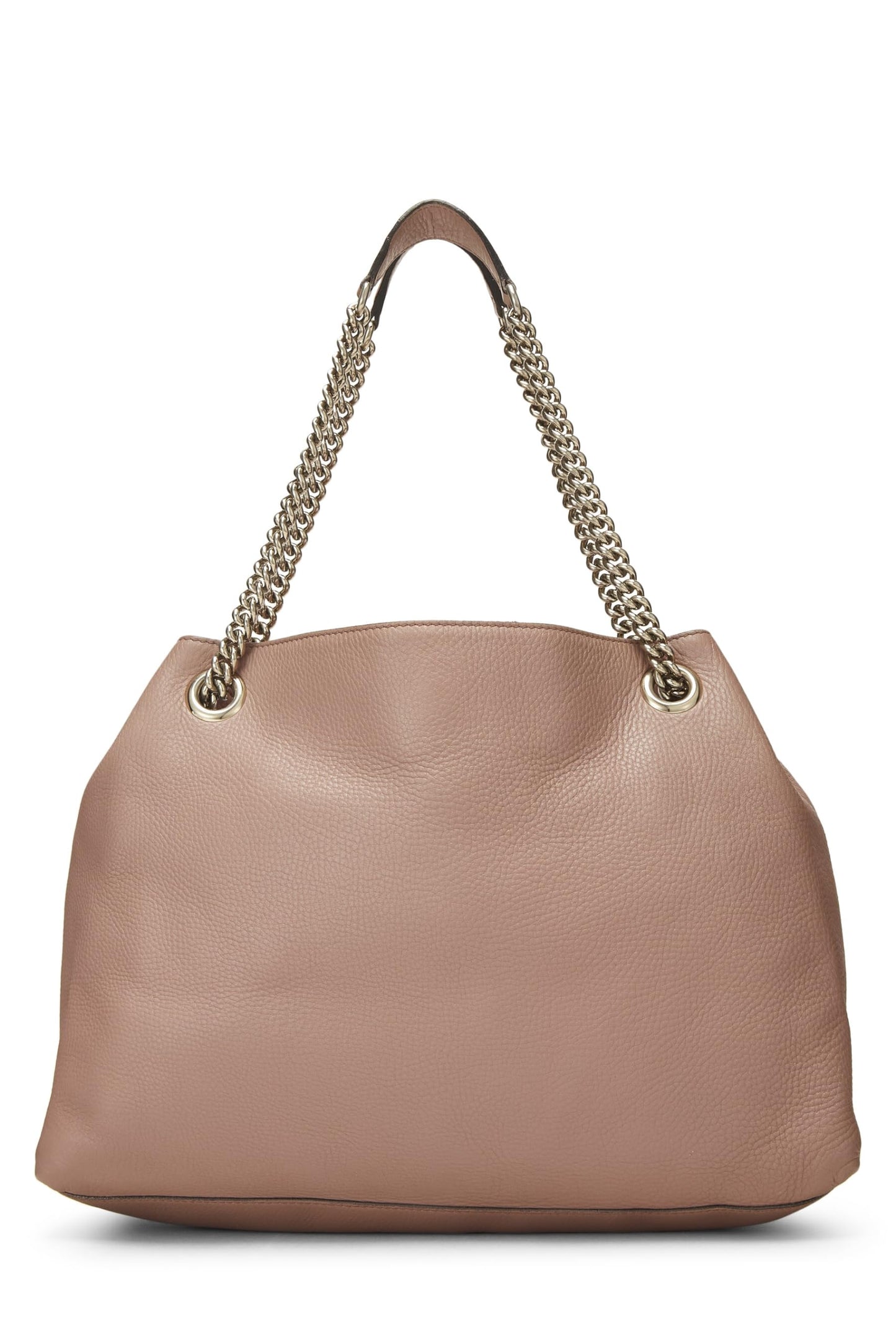 Gucci, Pre-Loved Pink Leather Soho Chain Tote, Beige