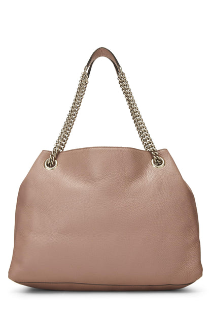 Gucci, sac fourre-tout Soho en cuir rose d'occasion, beige