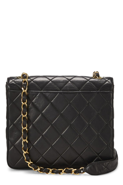 Chanel, Pre-Loved Black Lambskin Big 'CC' Square Flap, Black