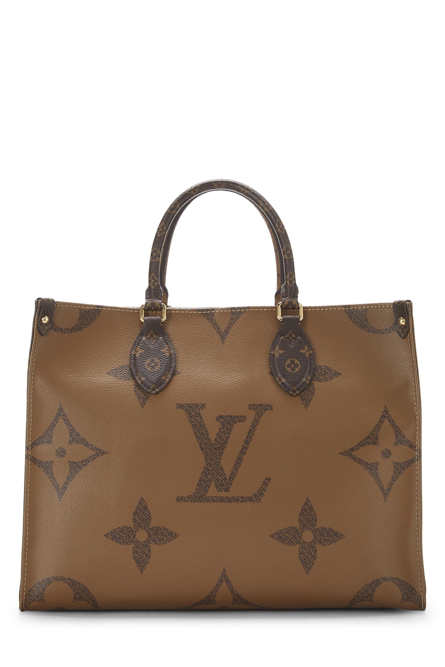 Louis Vuitton, Pre-Loved Monogram Reversed Giant On The Go MM, Brown