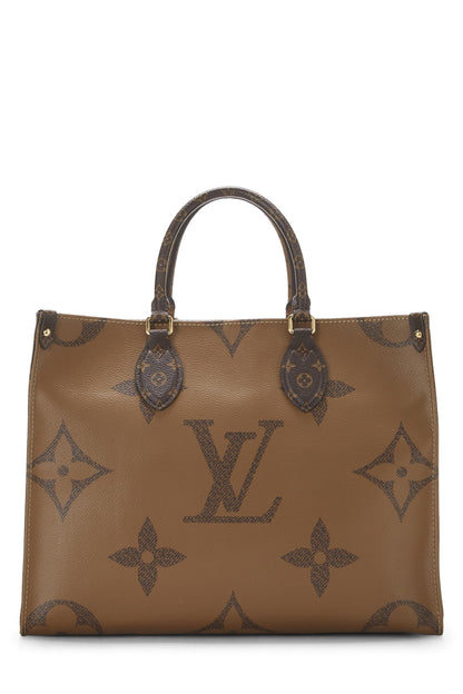 Louis Vuitton, Monograma invertido gigante On The Go MM Pre-Loved, Marrón