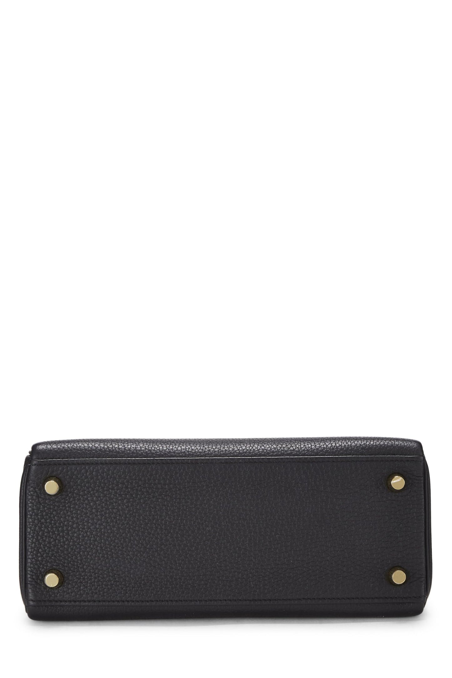 Hermès, Pre-Loved Black Togo Kelly Retourne 25, Negro