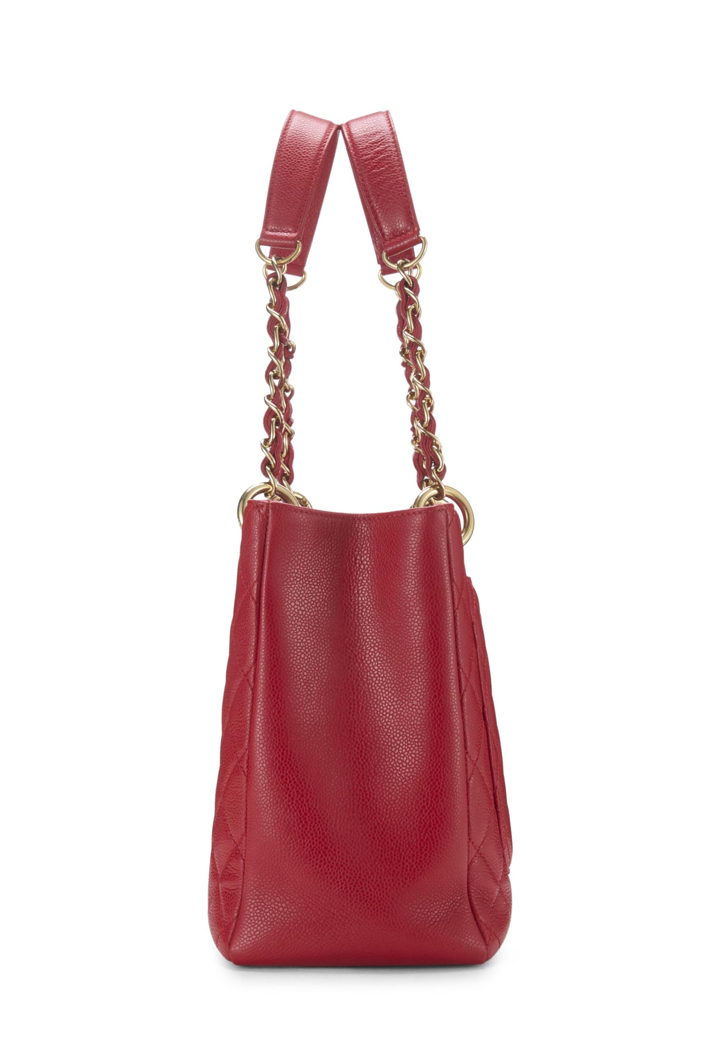 Chanel, Grand sac cabas Red Caviar d'occasion (GST), rouge