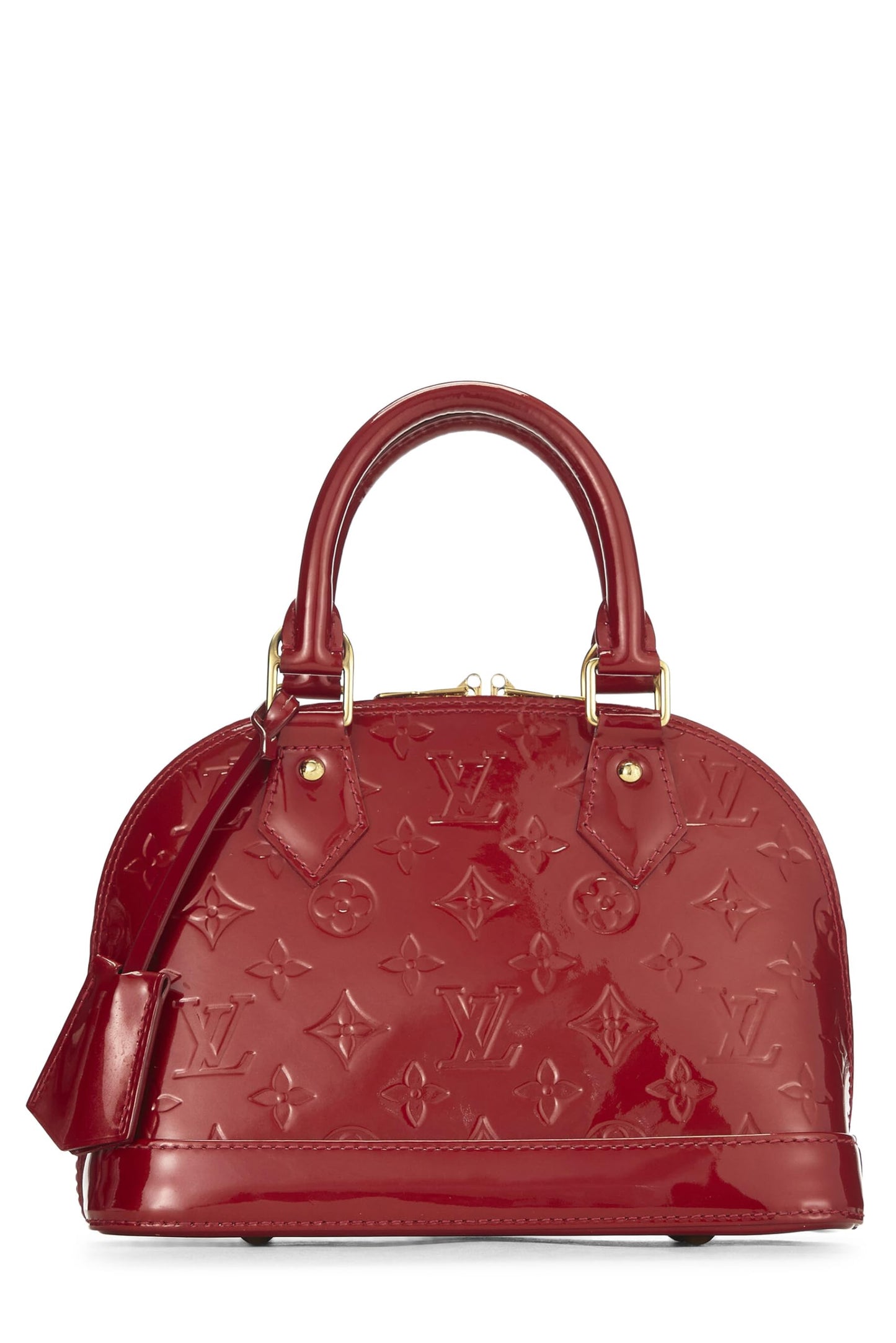 Louis Vuitton, Pre-Loved Cerise Monogram Vernis Alma BB, Rojo