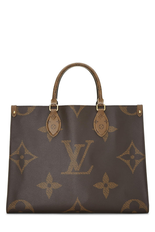 Louis Vuitton, Monogram géant marron d'occasion On The Go MM, marron