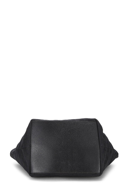 Gucci, sac fourre-tout souple zippé en toile GG noir d'occasion, petit modèle, noir