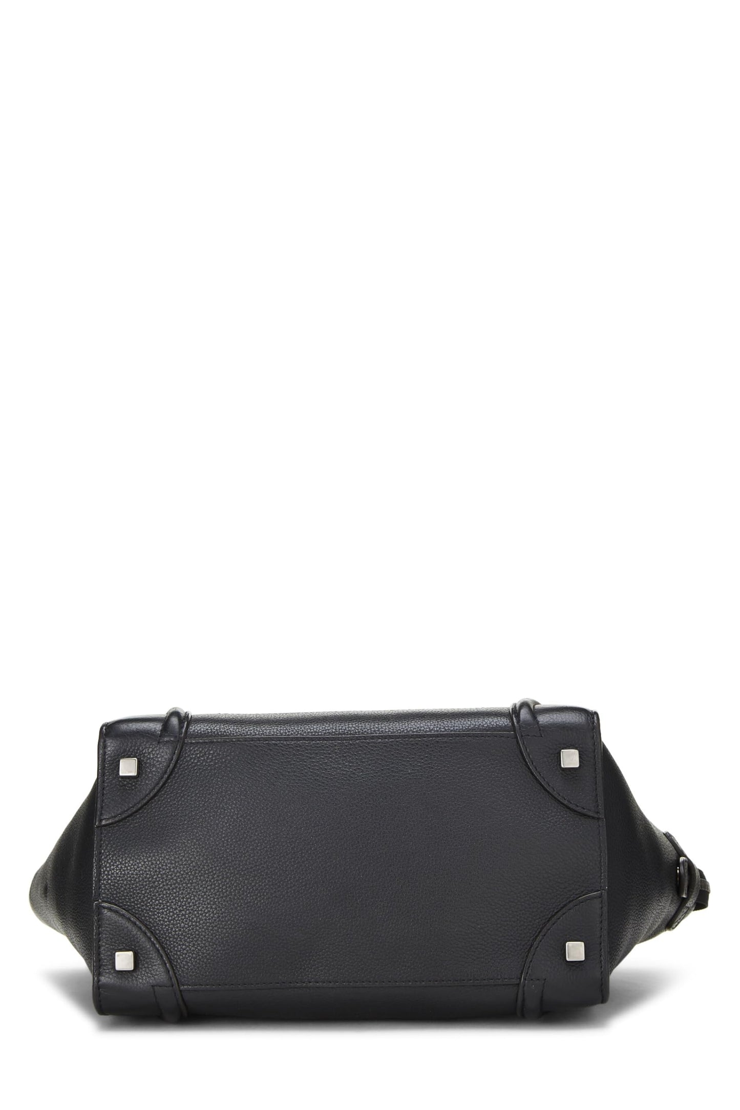 Céline, Pre-Loved Black Drummed Calfskin Luggage Mini, Black