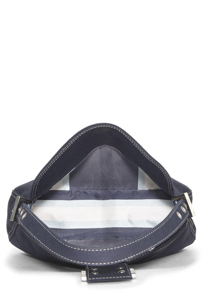 Fendi, Pre-Loved Navy Canvas Shoulder Bag Small, Navy