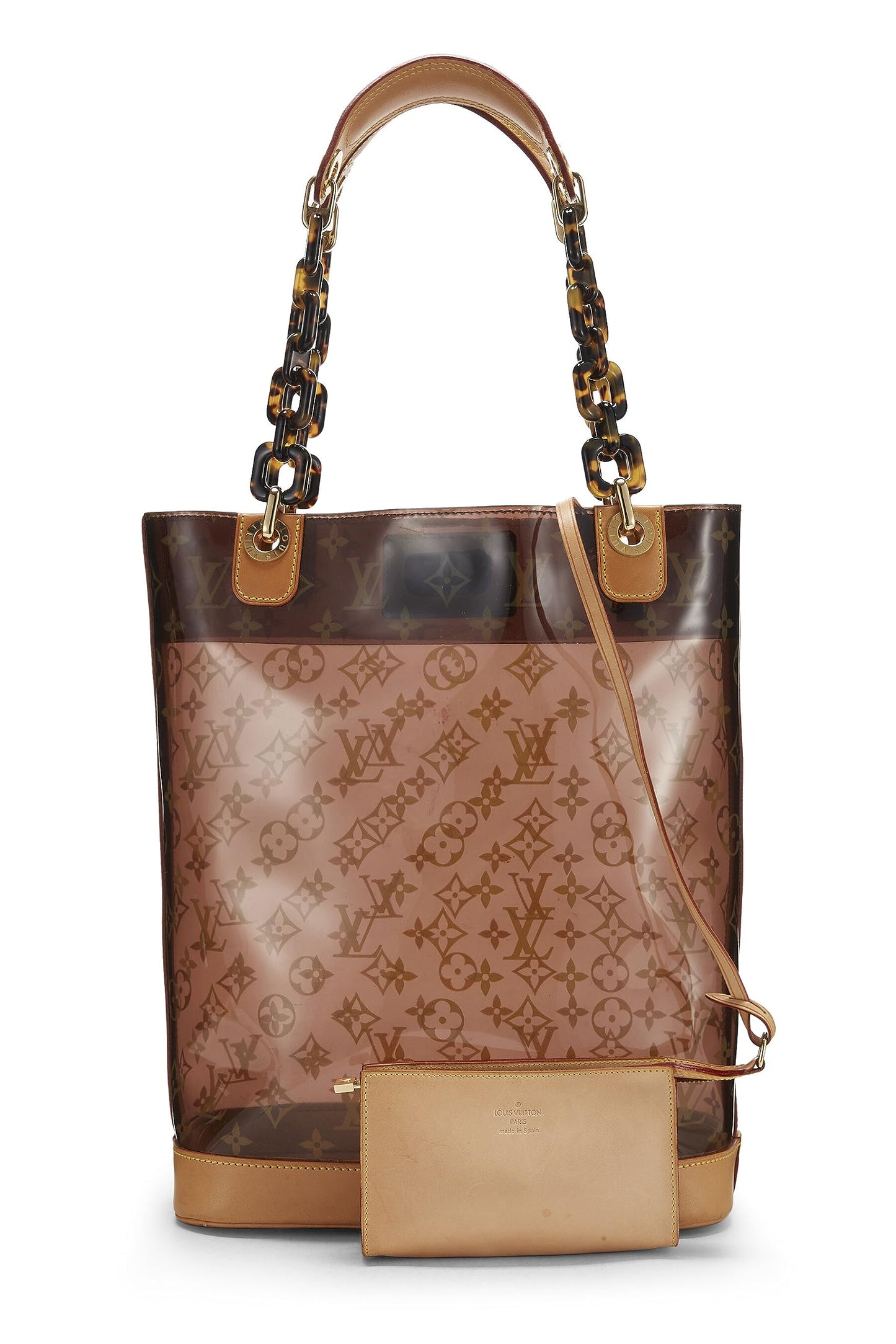 Louis Vuitton, Pre-Loved Monogram Ambre Vinyl Cabas MM, Brown