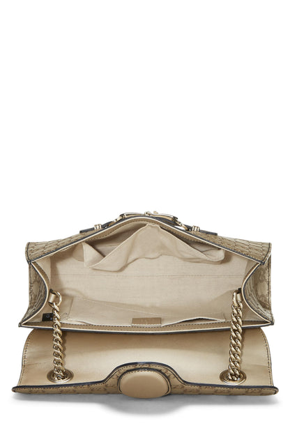 Gucci, sac à bandoulière Emily en cuir Microguccissima doré d'occasion, doré