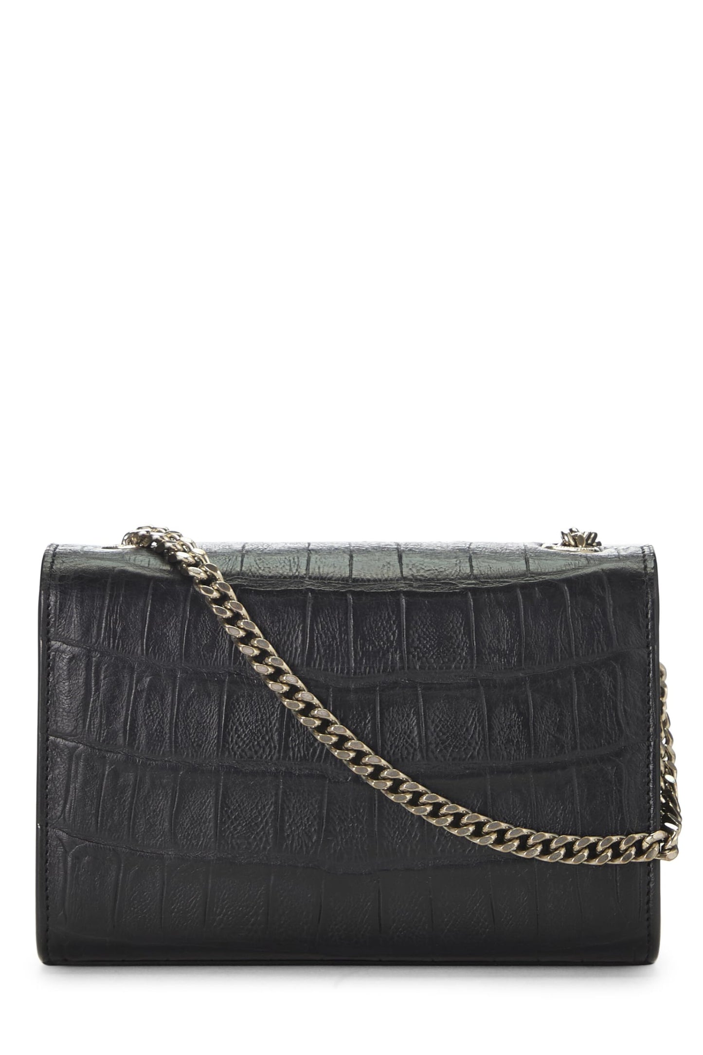 Saint Laurent, Mini sac à pompon Kate en relief noir d'occasion, noir