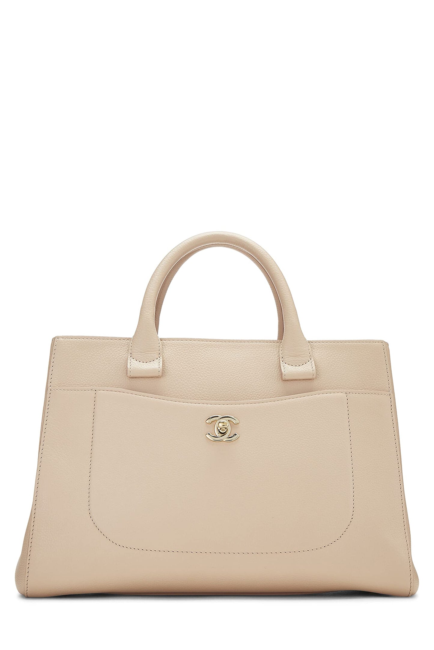 Chanel, Pre-Loved Beige Leather Neo Executive Shopping Tote, Beige