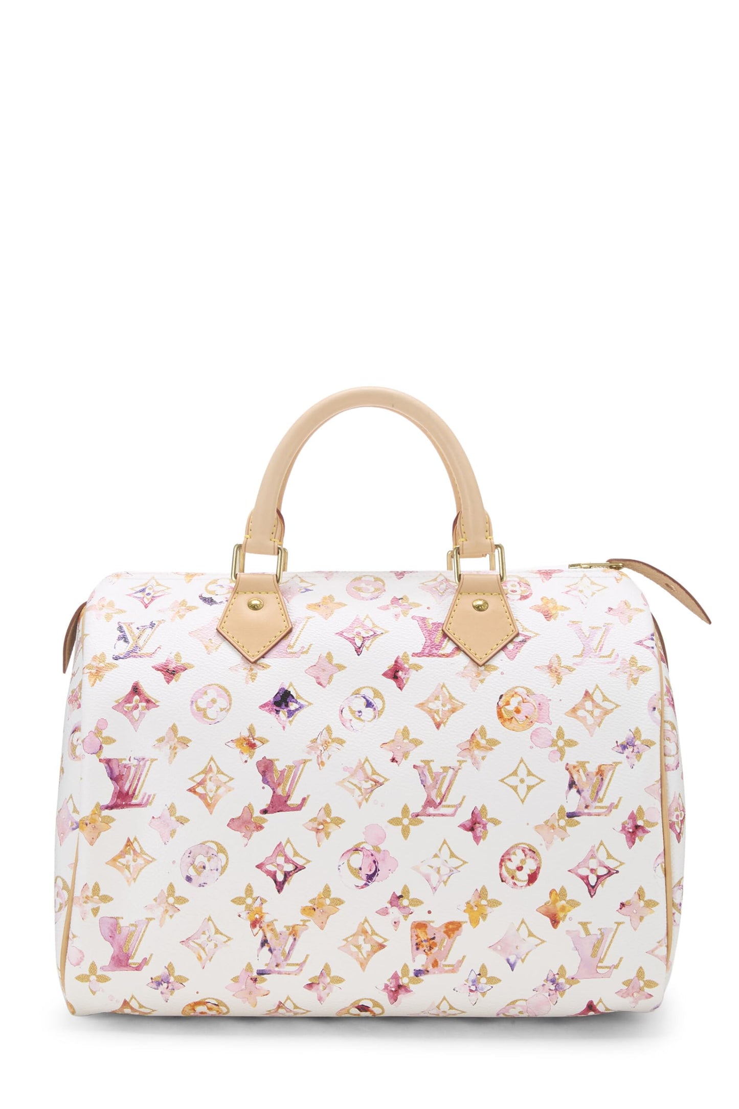 Louis Vuitton, Pre-Loved Richard Prince x Louis Vuitton Limited Edition Monogram Watercolor Speedy 30, White