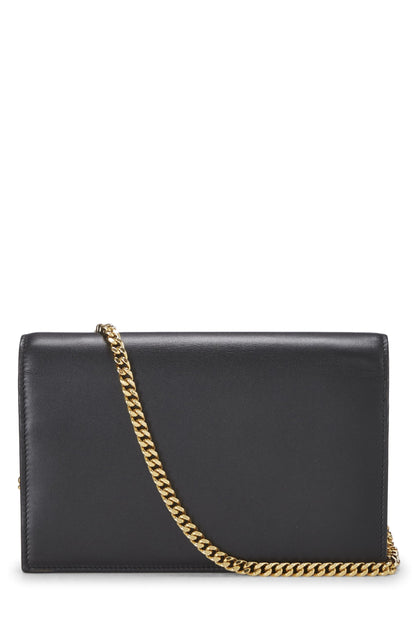 Yves Saint Laurent, Pre-Loved Black Calfskin Kate Tassel Wallet On Chain (WOC), Black