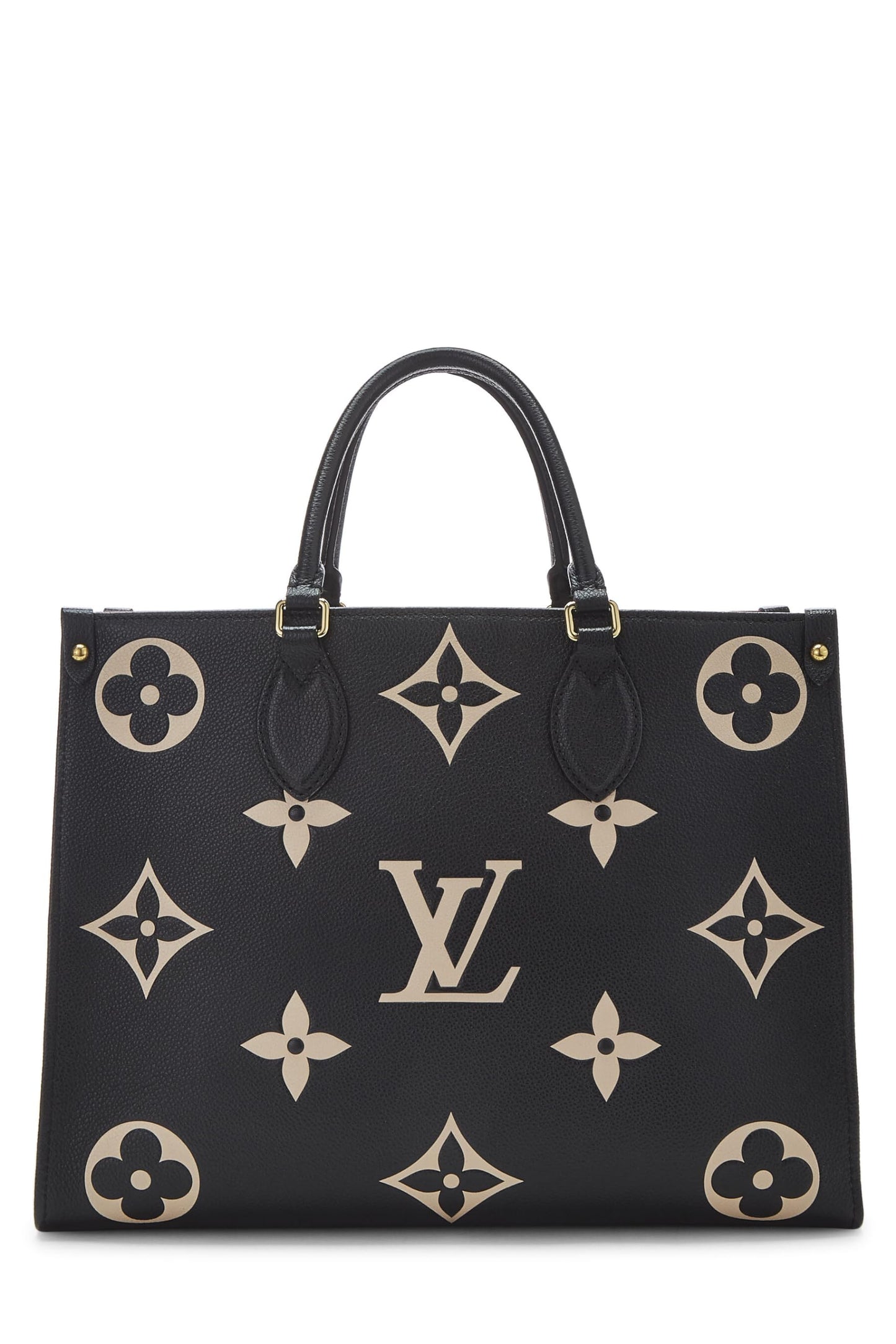 Louis Vuitton, Monograma gigante negro Pre-Loved Empreinte On The Go MM, Negro