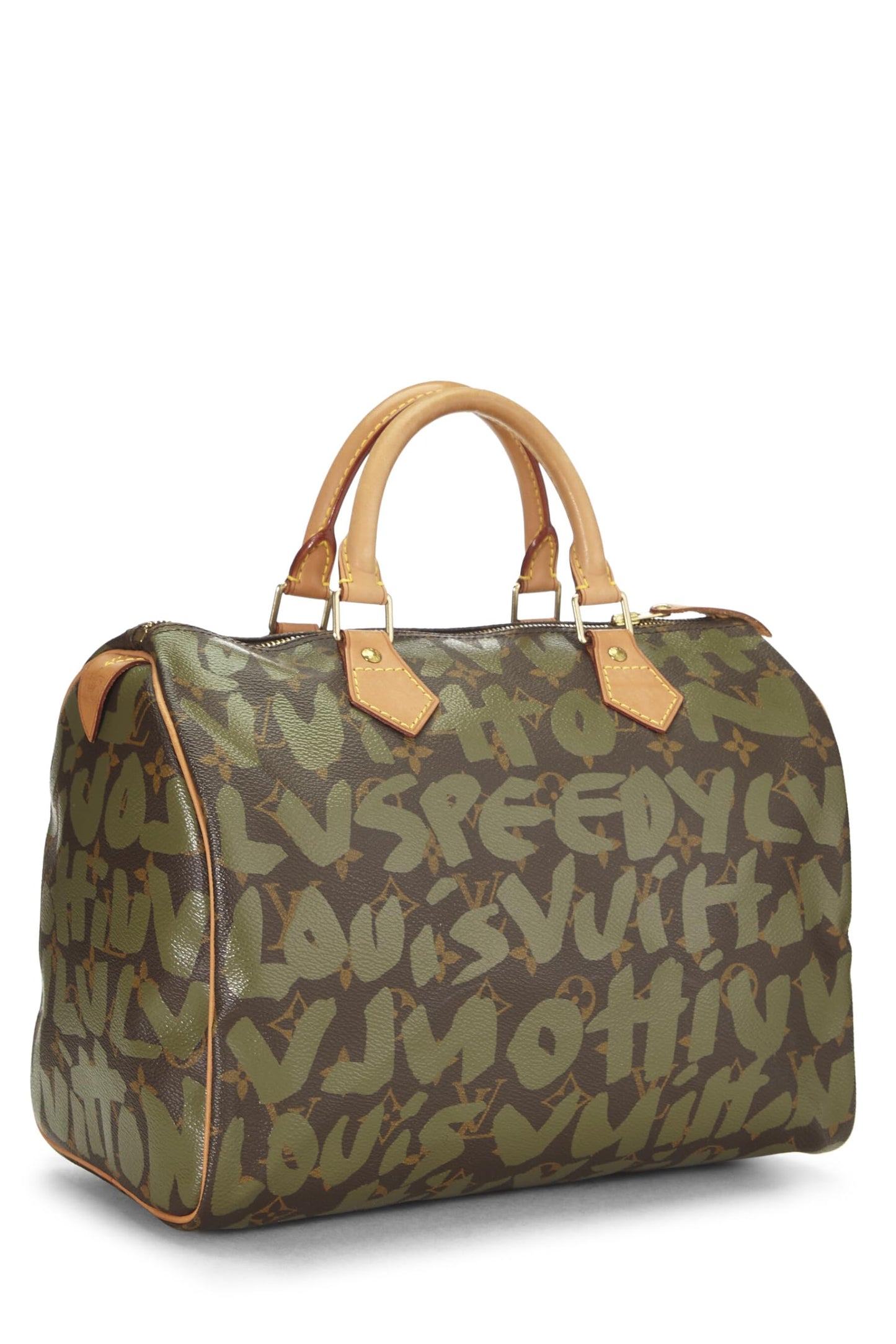 Louis Vuitton, Pre-Loved Stephen Sprouse x Louis Vuitton Green Graffiti Speedy 30, Verde