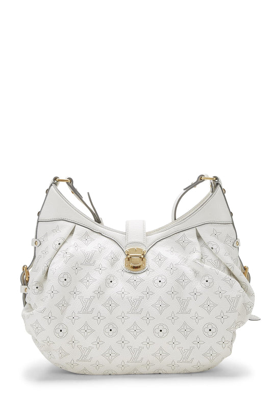 Louis Vuitton, sac à main en cuir Mahina XS blanc monogrammé d'occasion, blanc