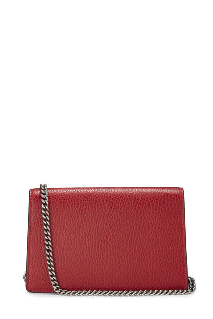 Gucci, Pre-Loved Red Leather Dionysus Super Mini, Red