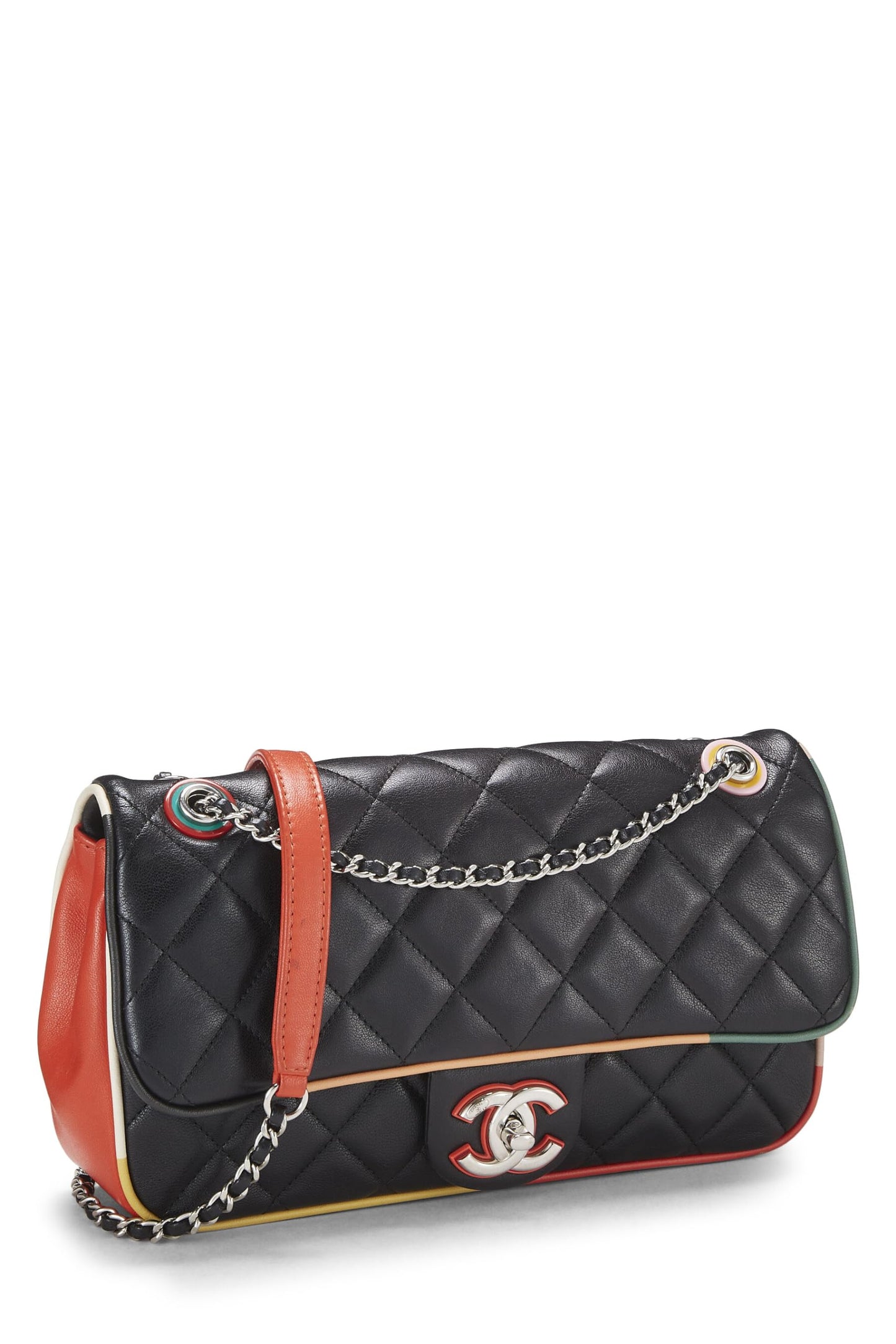 Chanel, Pre-Loved Paris-Cuba Multicolor Calfskin Half Flap Medium, Black