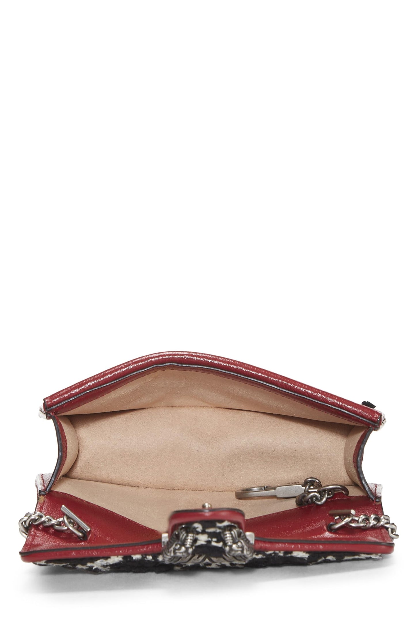 Gucci, sac à bandoulière Dionysus Super Mini en tweed multicolore d'occasion, multicolore