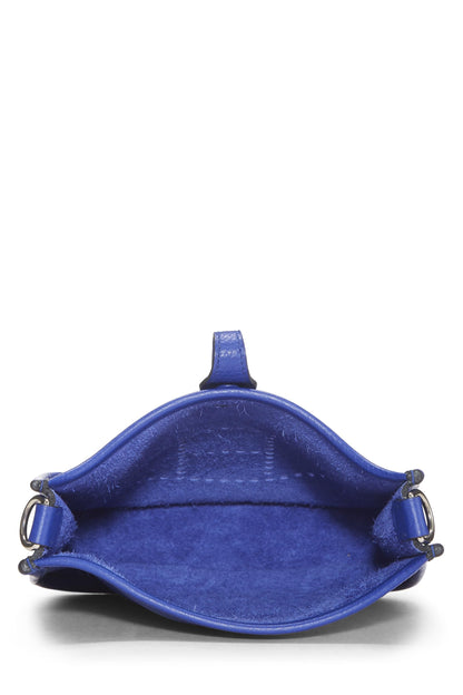 Hermès, Pre-Loved Blue Royal Clemence Evelyne Amazone TPM, Blue Electric