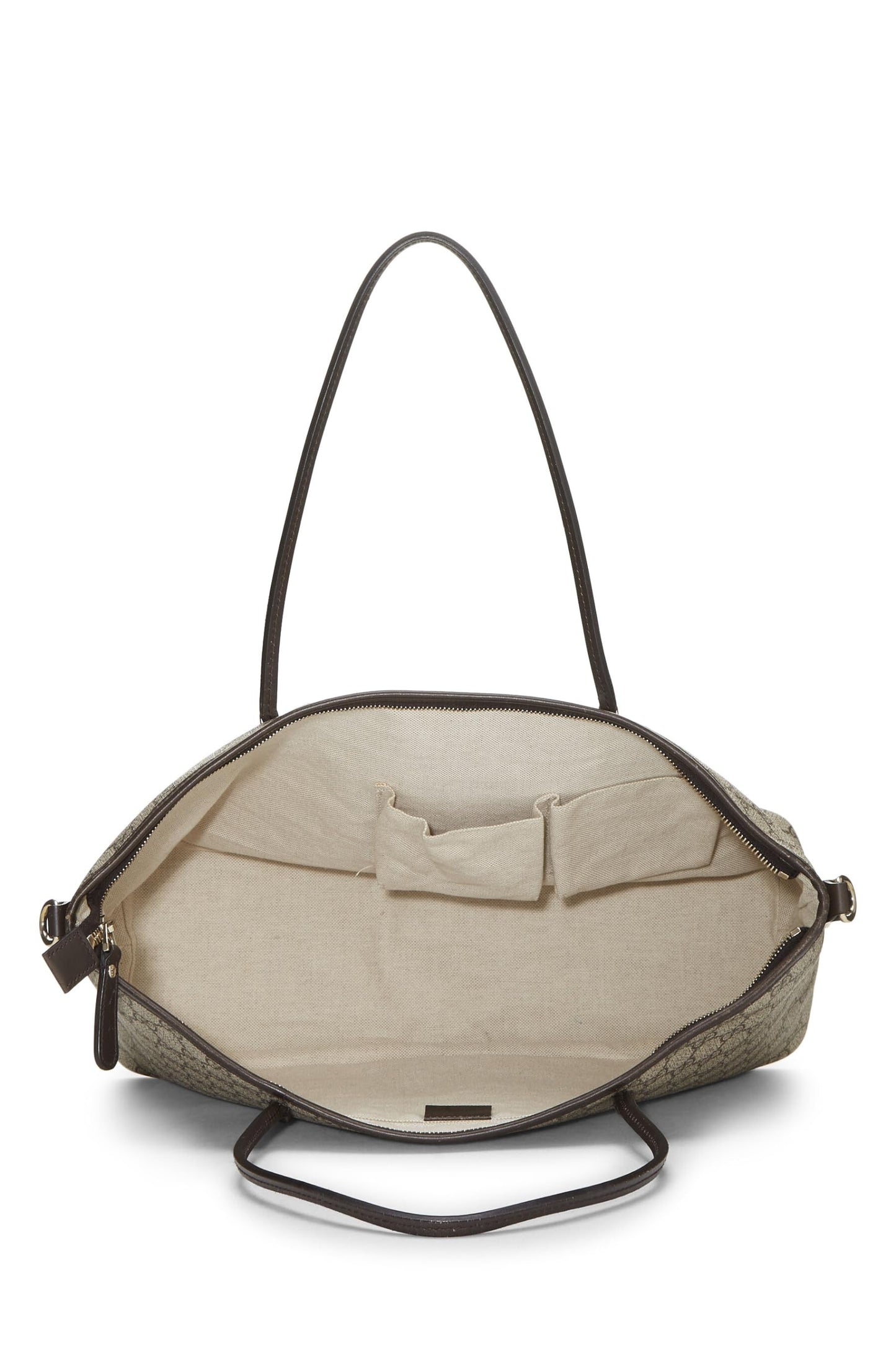 Gucci, sac fourre-tout zippé en toile GG Supreme d'origine d'occasion, marron