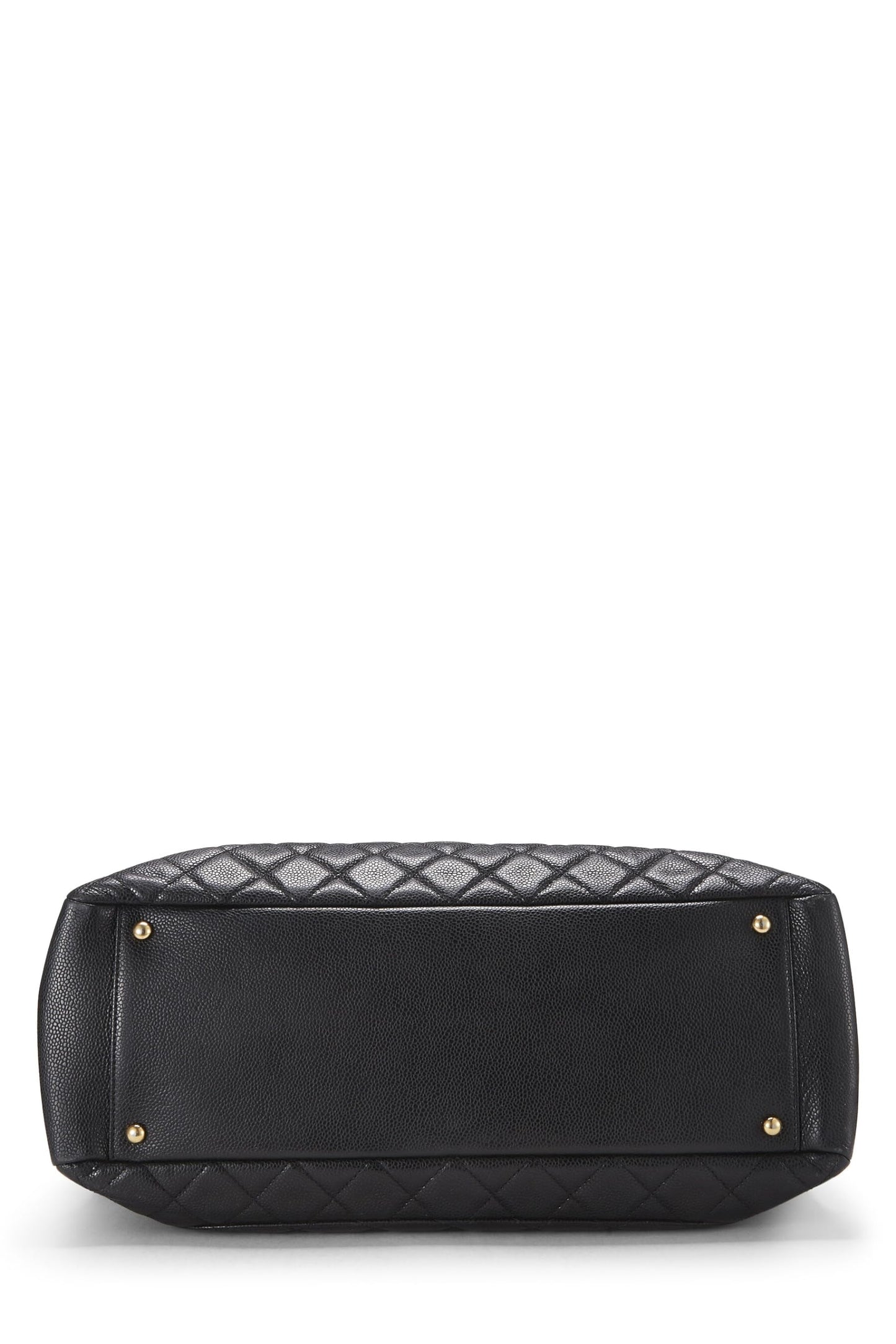 Chanel, Grand sac cabas matelassé noir Caviar d'occasion (GST), noir