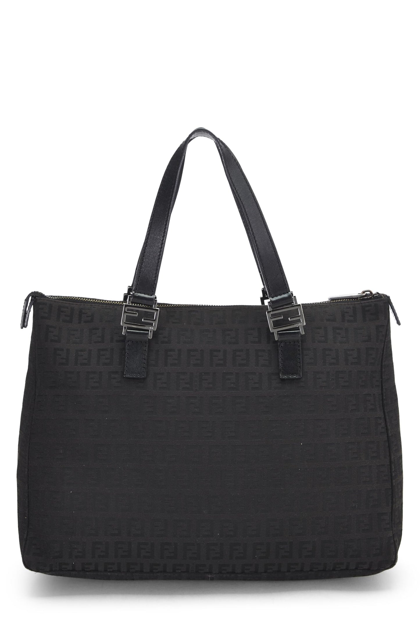 Fendi, sac fourre-tout en toile Zucchino noir d'occasion, petit modèle, noir