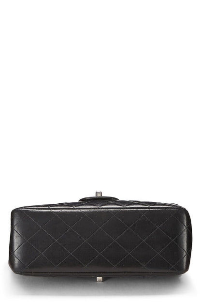 Chanel, Pre-Loved Black Quilted Lambskin Double Sided Flap Small, Black