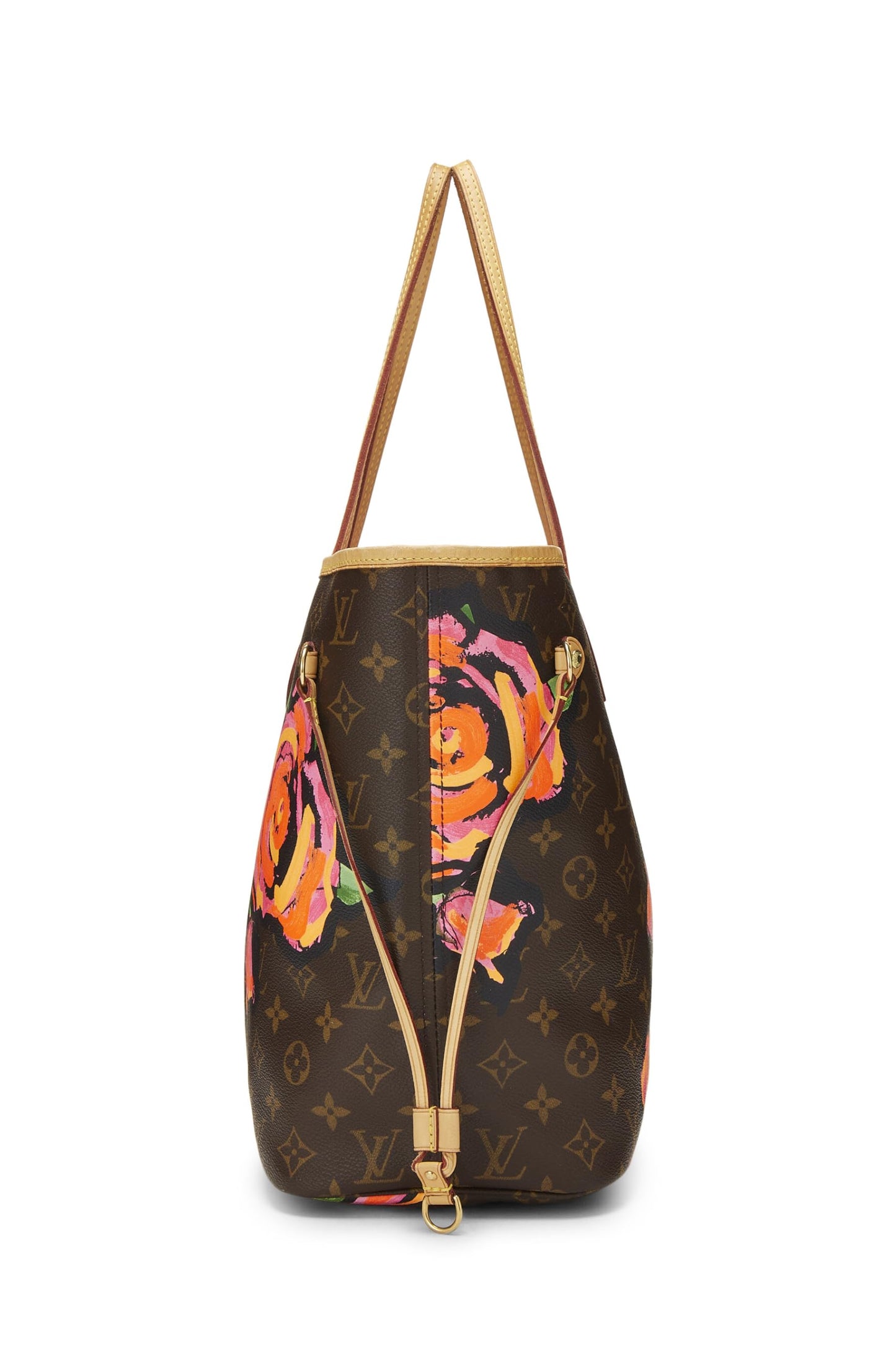 Louis Vuitton, Pre-Loved Stephen Sprouse x Louis Vuitton Monogram Canvas Roses Neverfull MM, Marrón