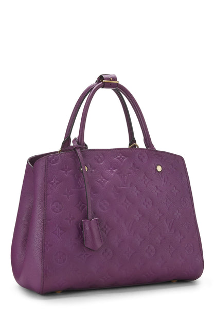 Louis Vuitton, Pre-Loved Amytheste Monogram Empreinte Montaigne MM, Purple